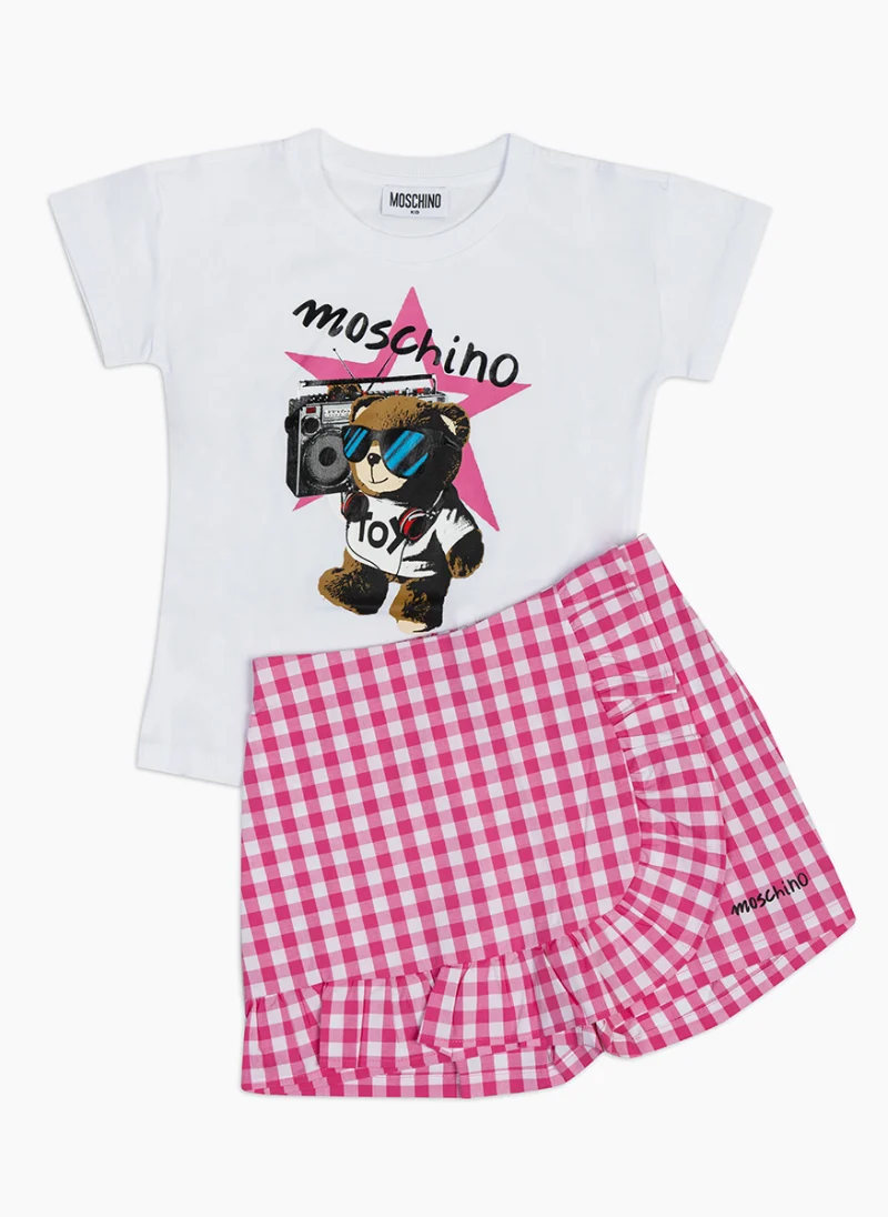 Комплект с принт 'Radio On Teddy Bear' Moschino Kids