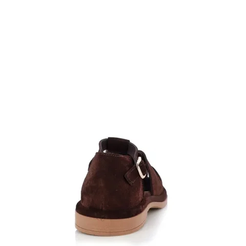 Дамски Равни Сандали CARLO FABIANI – 252-40219 DARK BROWN — снимка 2