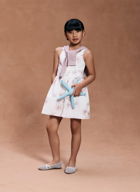 Жилетка от лен 'Sparkling note' Brunello Cucinelli Kids 4-6 — снимка 5