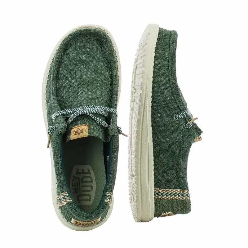 Мъжки Ежедневни HEY DUDE – 43085-336 WALLY JUTE SEA GREEN — снимка 5
