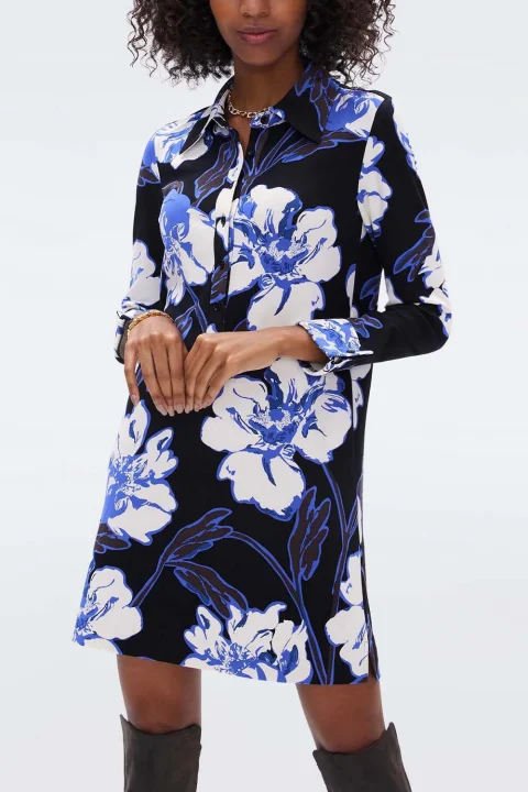 Рокля Alarica DVFDL3R001PFGIV outline floral gt ivory — снимка 2