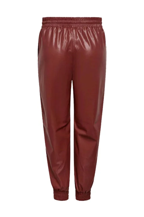 Pant панталони Onlsofia Faux Leather Pant Cc Otw 15260831 18-1325 TCX Spiced Apple — снимка 2