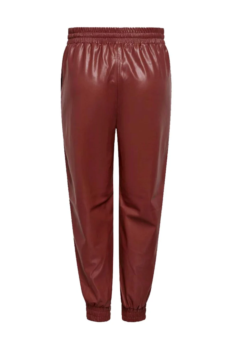 Pant панталони Onlsofia Faux Leather Pant Cc Otw 15260831 18-1325 TCX Spiced Apple — снимка 2