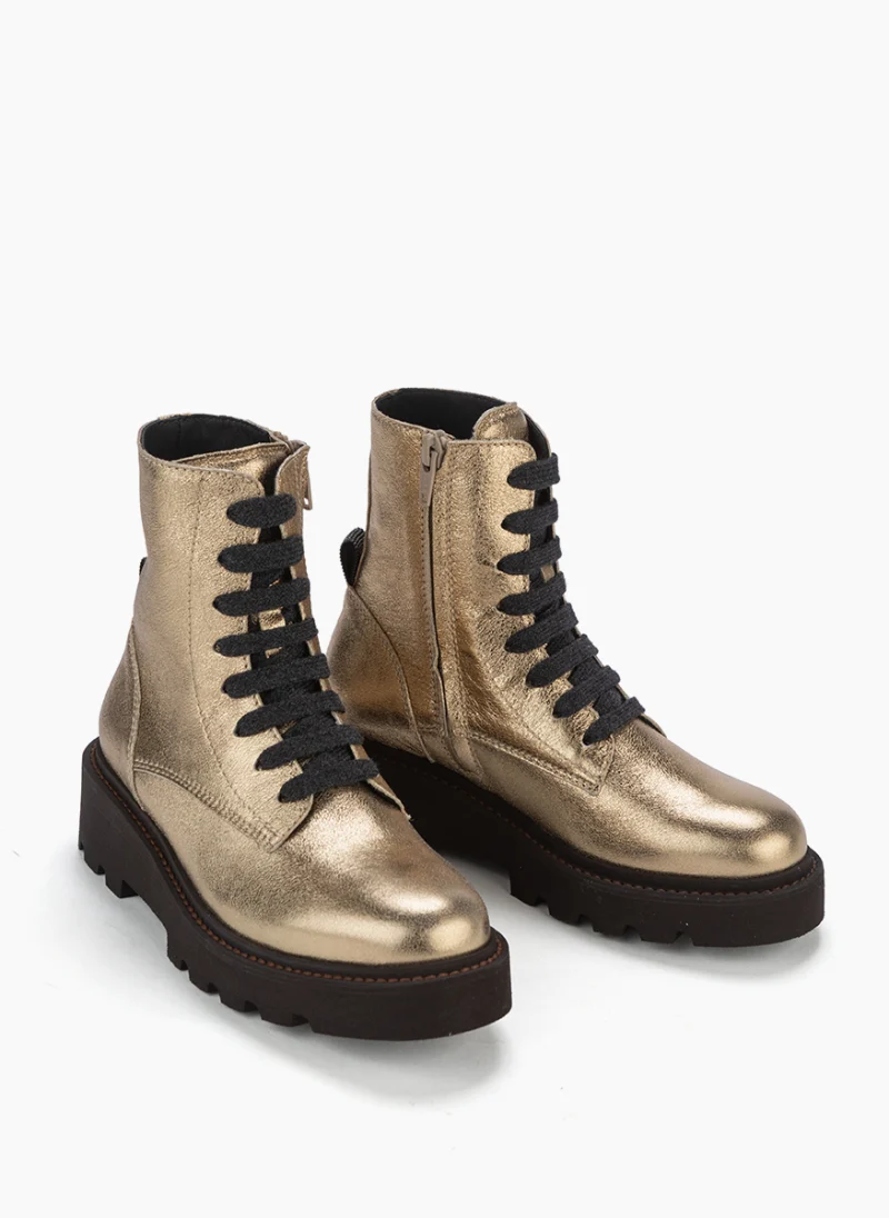 Боти с метален ефект Brunello Cucinelli Kids — снимка 7