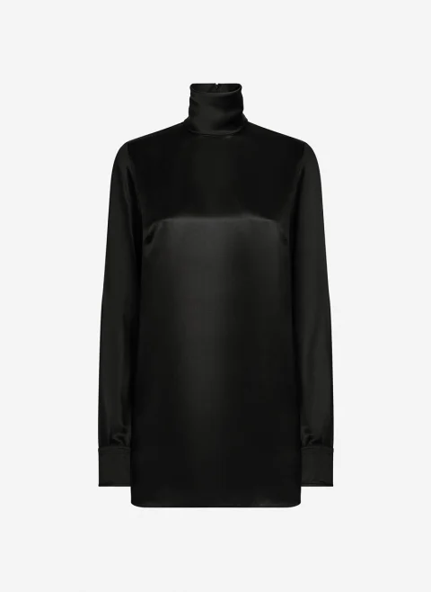 Блуза от копринен сатен Dolce&Gabbana — снимка 6