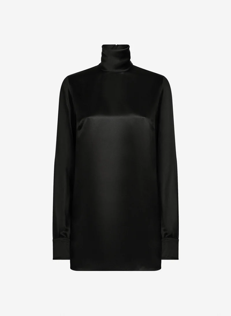 Блуза от копринен сатен Dolce&Gabbana — снимка 6
