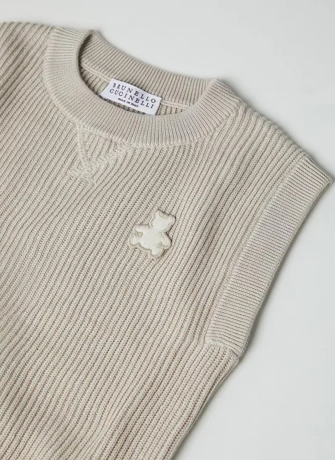 Пуловер без ръкави 'Bernie' Brunello Cucinelli Kids 4 — снимка 2