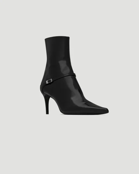 Vendome Booties in Glazed Leather — снимка 3