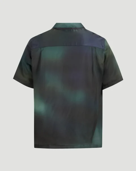 Printed Short-Sleeve Shirt in Dark Green — снимка 2