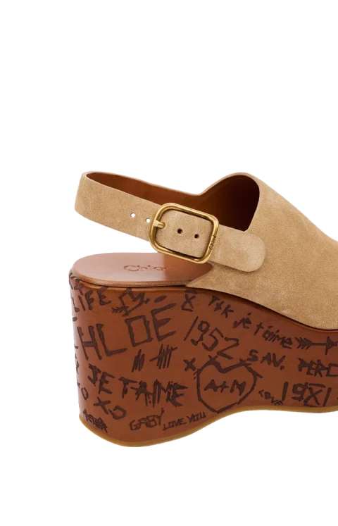 Maxime Wedge Sandal Beige — снимка 5