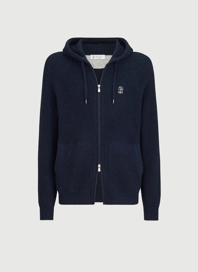 Суитшърт от кашмир 'English rib' Brunello Cucinelli — снимка 2