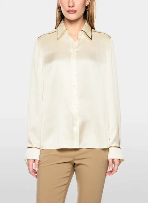 Копринена риза с контрастни кантове Marc Cain Collections