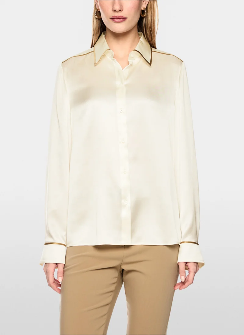 Копринена риза с контрастни кантове Marc Cain Collections