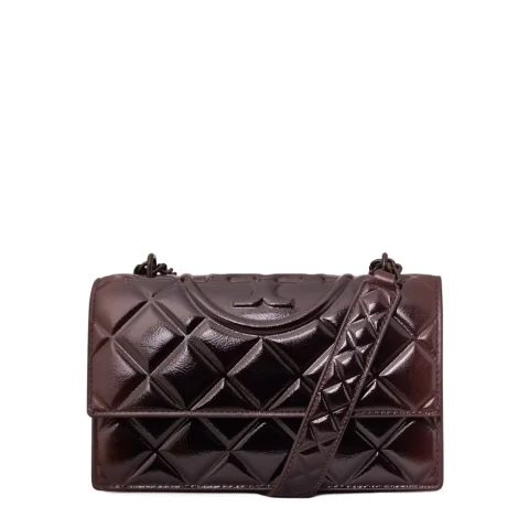Дамска чанта бордо SMALL FLEMING TORY BURCH — снимка 1