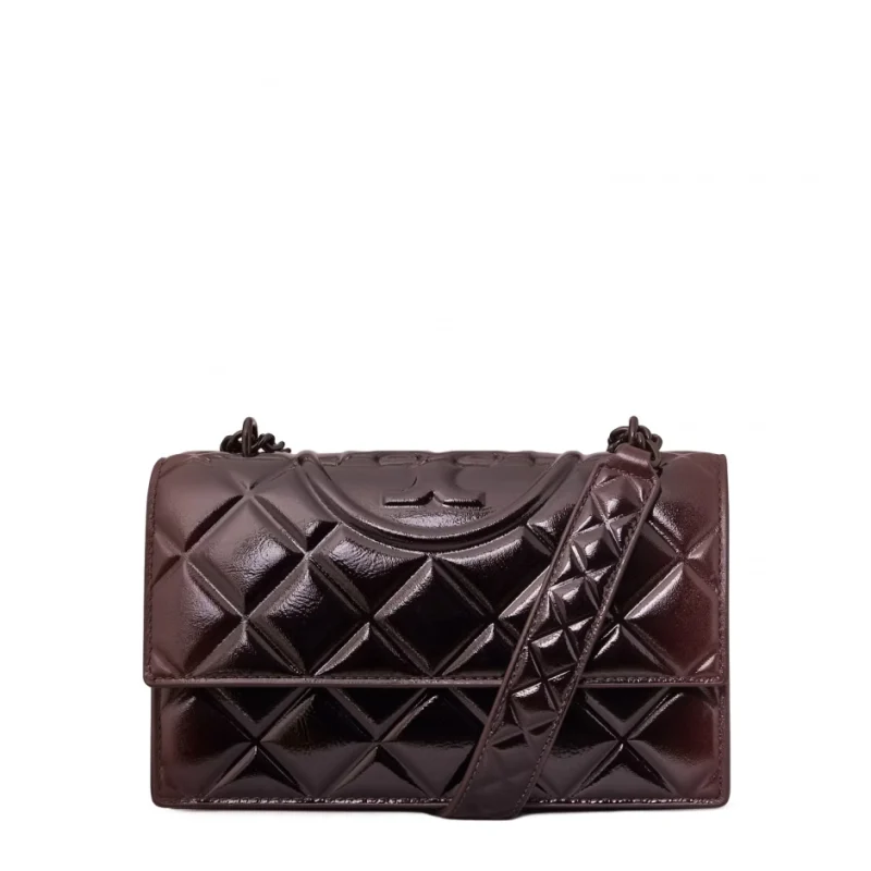 Дамска чанта бордо SMALL FLEMING TORY BURCH