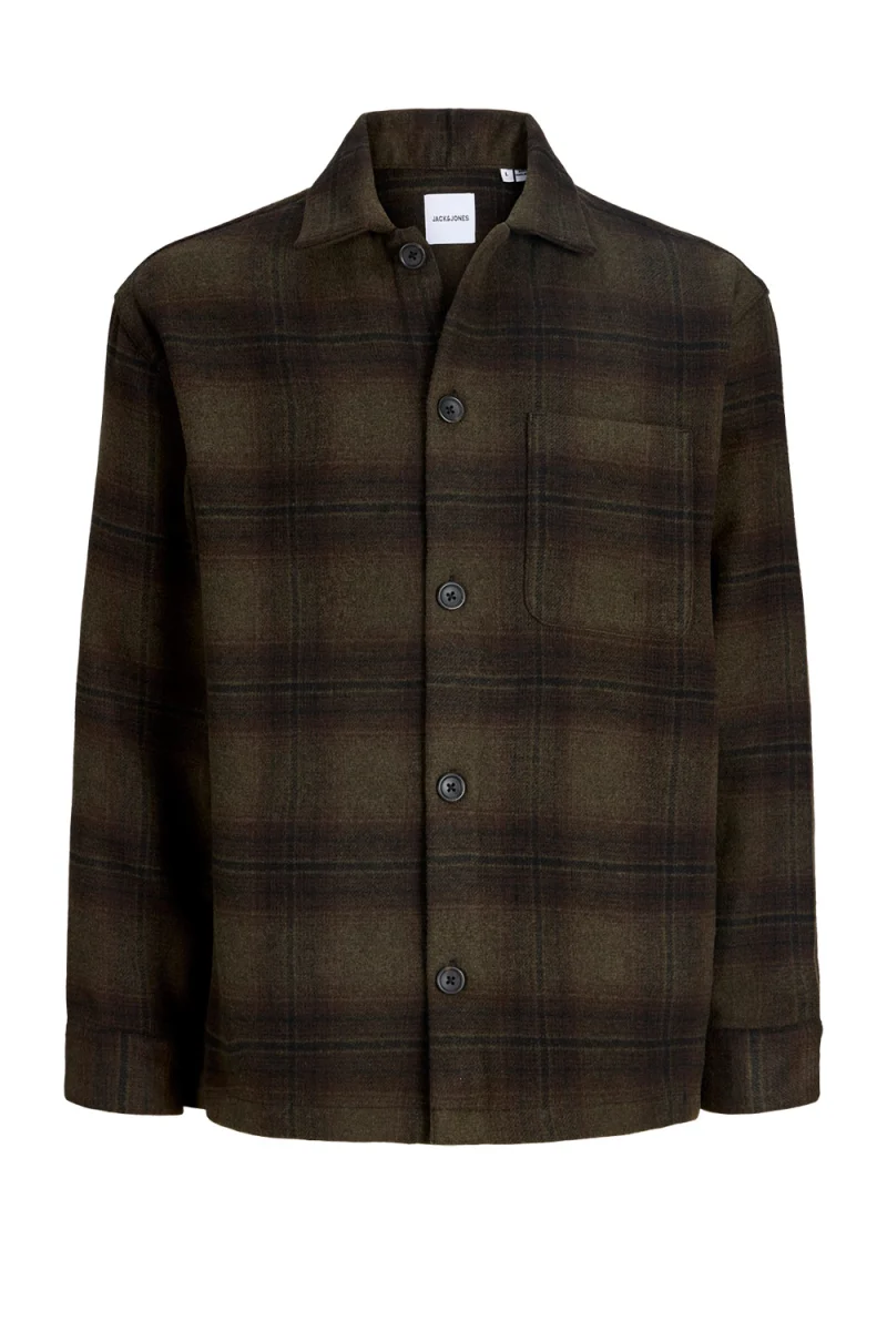 Риза Jjesoho Ollie Overshirt 12300017 19-0515 TCX olive night