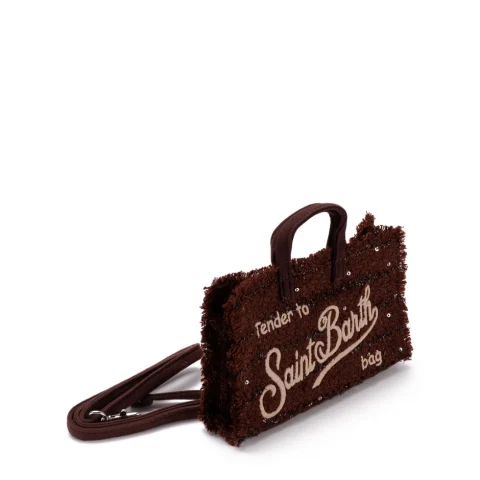 Чантичка за телефон Mini Paillettes SAINT BARTH — снимка 4