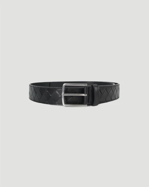Intrecciato Belt in Black