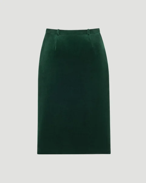 Midi Wrap Skirt in Velvet — снимка 2