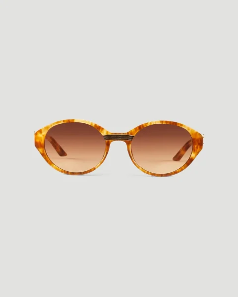 Cannes Sunglasses in Brown & Gold