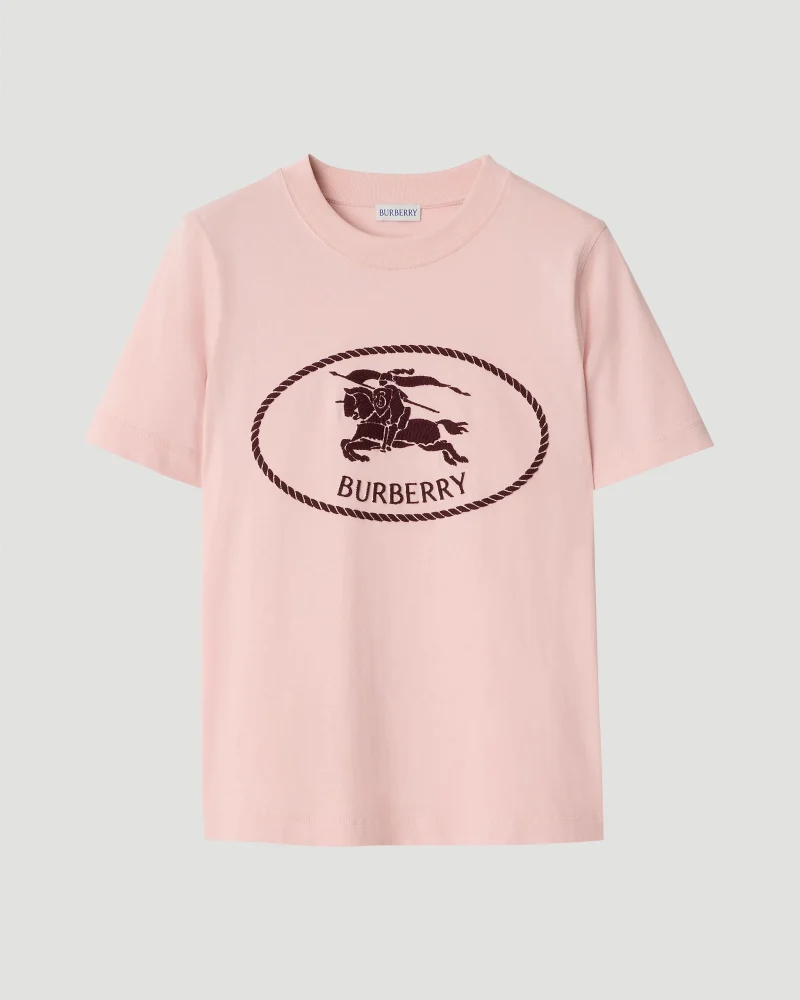 Knight Stamp Cotton T-Shirt in Bouquet