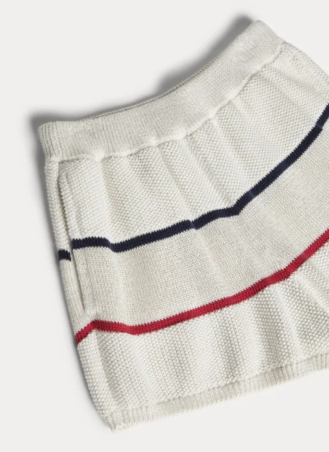 Къс панталон от плетиво Brunello Cucinelli Kids 4-6 — снимка 3