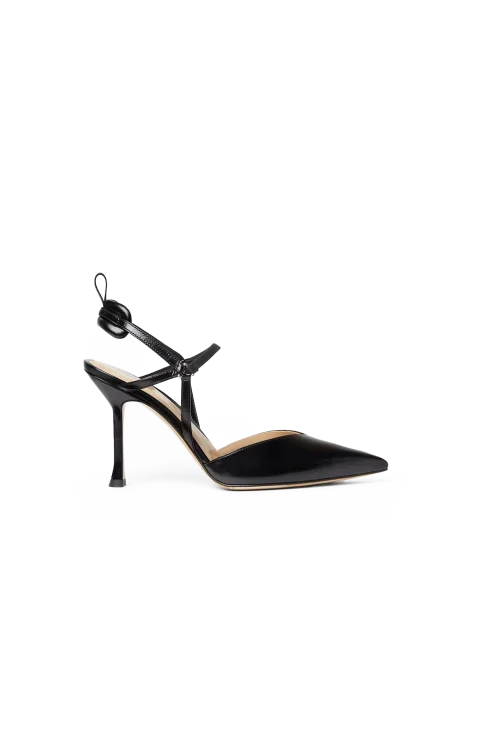 Very Colibrì Leather Slingback Pumps in Black