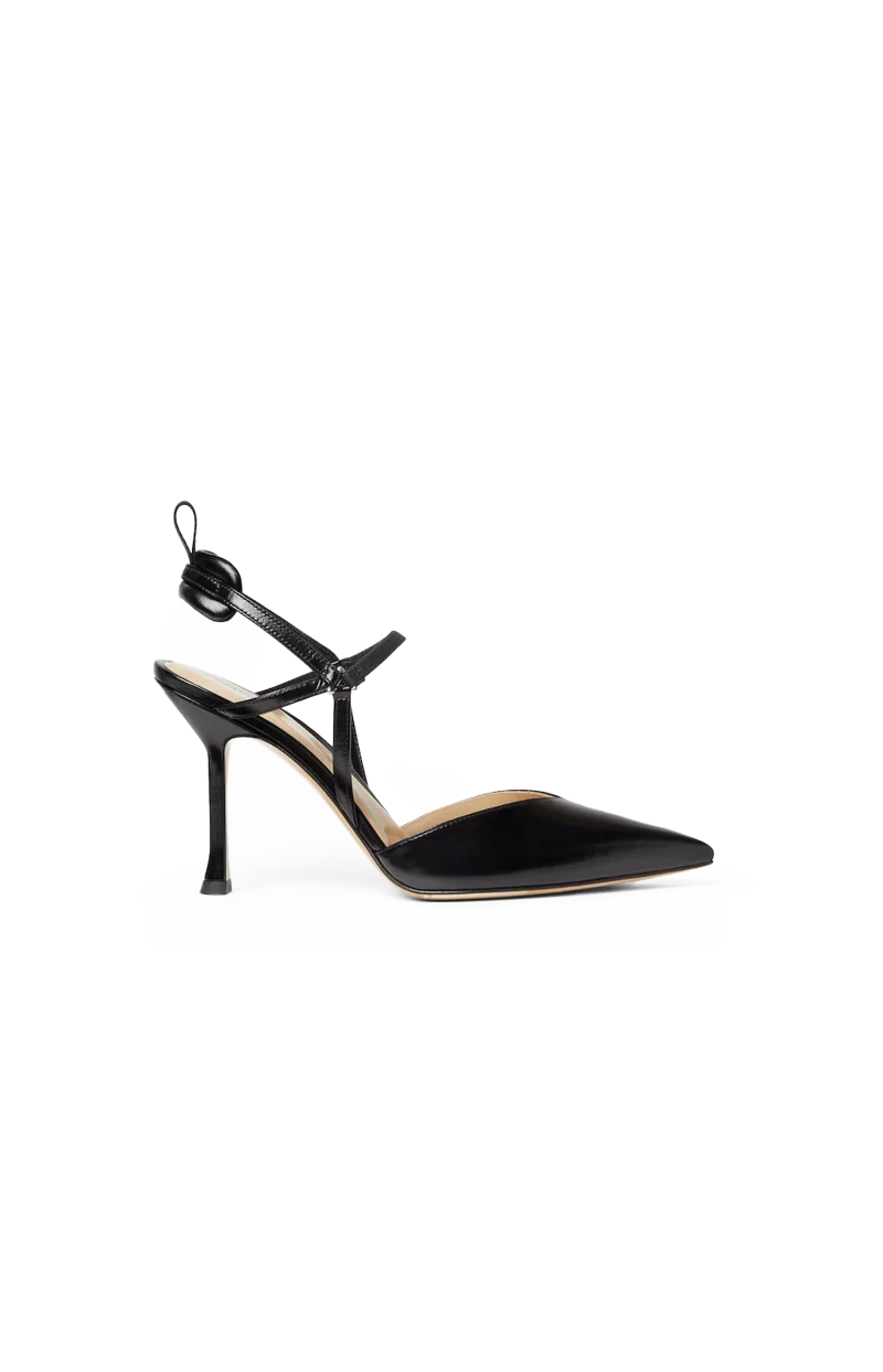 Very Colibrì Leather Slingback Pumps in Black
