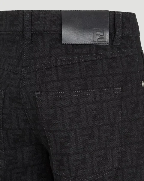 Black FF Denim Pants — снимка 3