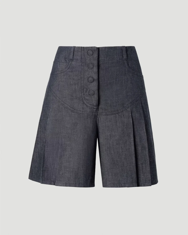 Denim Chambray Shorts