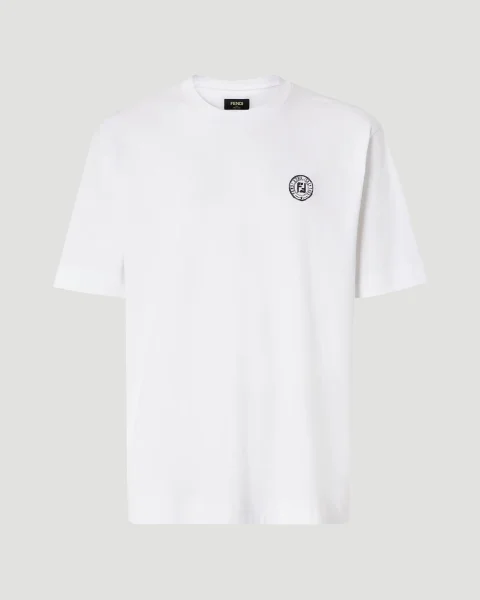 T-Shirt with FF Postcards Logo in White