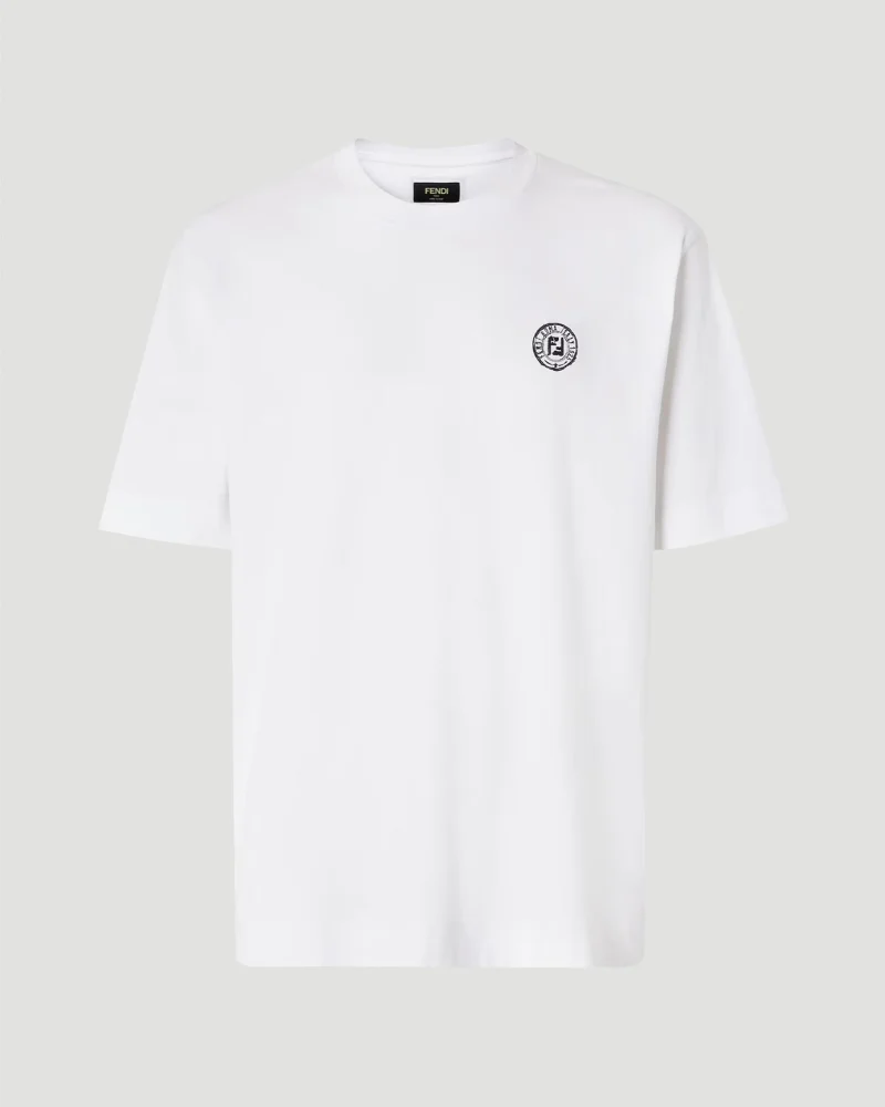 T-Shirt with FF Postcards Logo in White