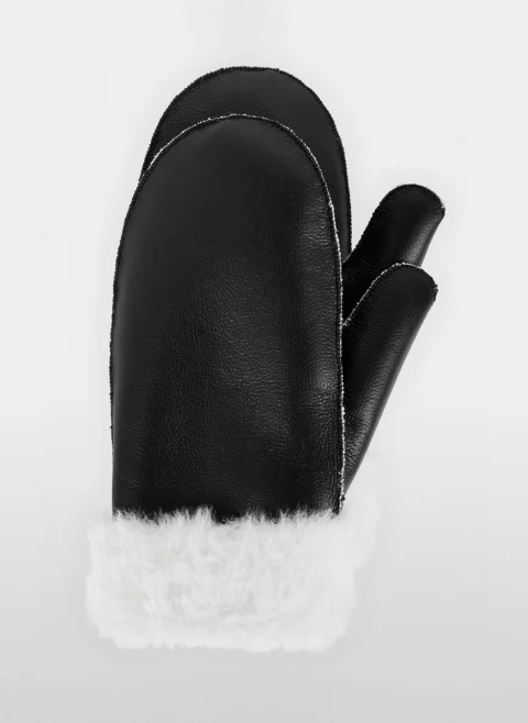 Кожени ръкавици с контрастни детайли Marc Cain Sports — снимка 3