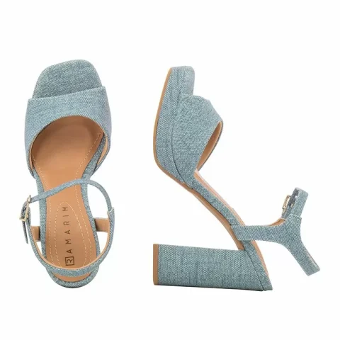 Дамски Сандали На Ток RAMARIM – 2357205 BLUE — снимка 5