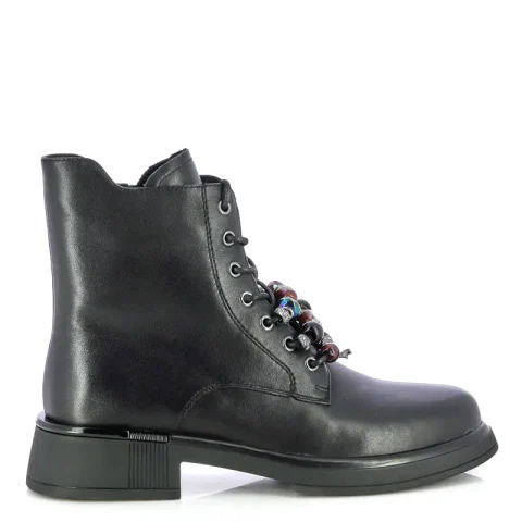 Дамски Кубинки CARLO FABIANI – 476166 BLACK LEATHER