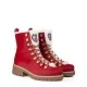 Дамски червени боти с косъм Brenda New Italia Shoes — снимка 4