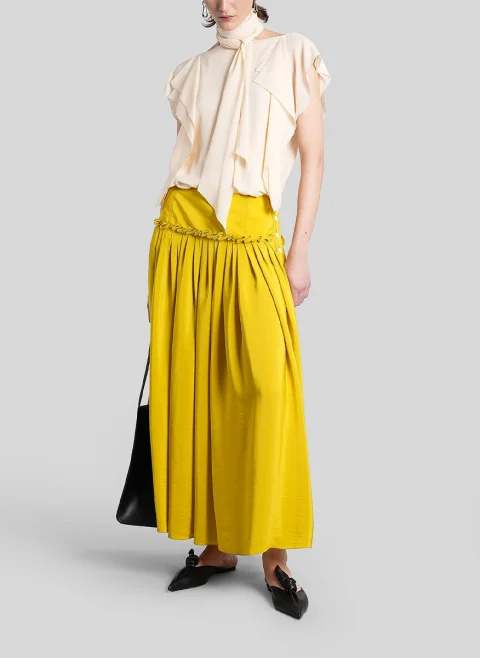 Дълга пола с плисиран дизайн Lanvin