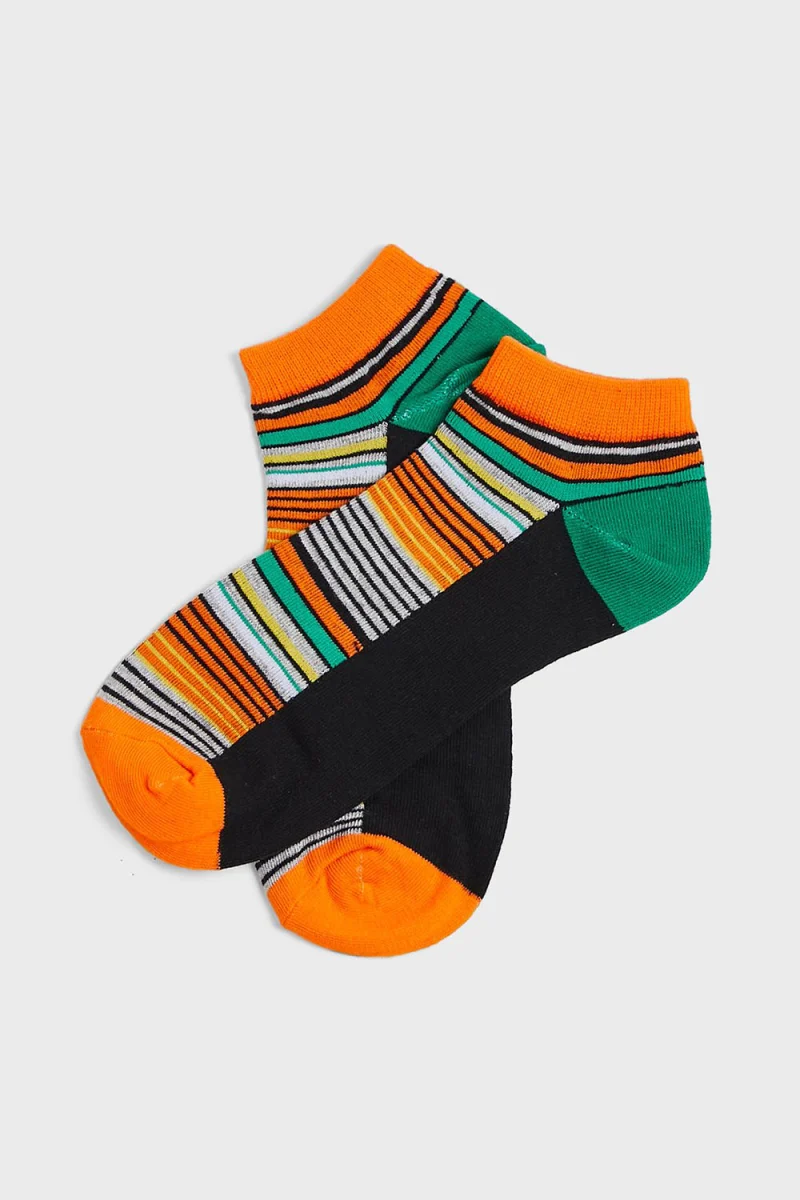 Чорапи (Pack of 5) Jaclagoon Stripe Short Socks 5 Pack 12210638 c-n10 black — снимка 2