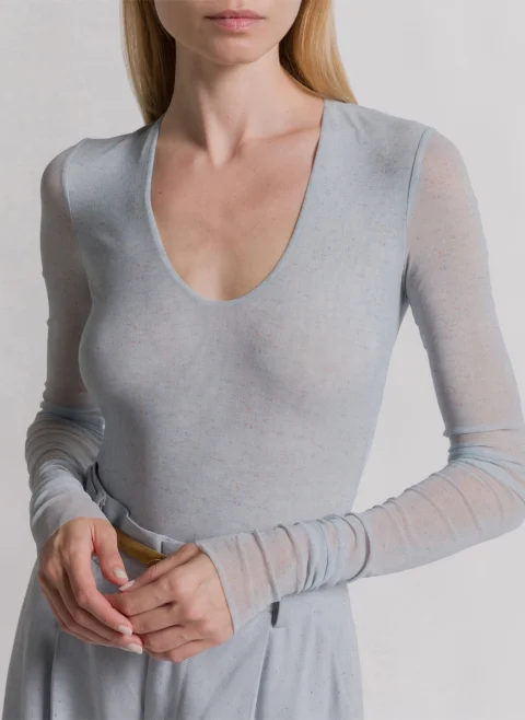 Боди с прозрачен мотив Alberta Ferretti
