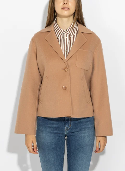 Късо палто от фина вълна Weekend Max Mara Wkdpelota — снимка 4