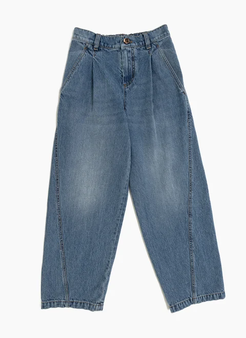 Деним с монили Brunello Cucinelli Kids 8-10