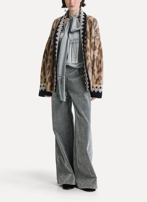 Широк деним 'Velvet look' forte_forte — снимка 9