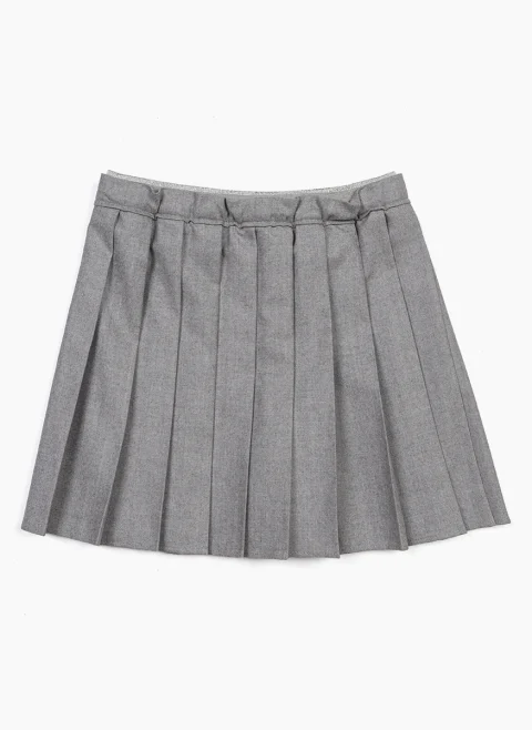 Плисирана пола от вълна Brunello Cucinelli Kids 6 — снимка 3