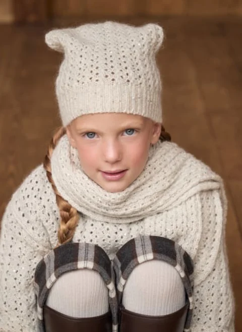 Пуловер с апликирани пайети Brunello Cucinelli Kids 8-10 — снимка 6