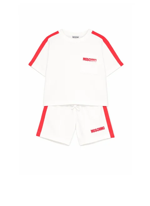 Комплект с контрастен кант Moschino Kids