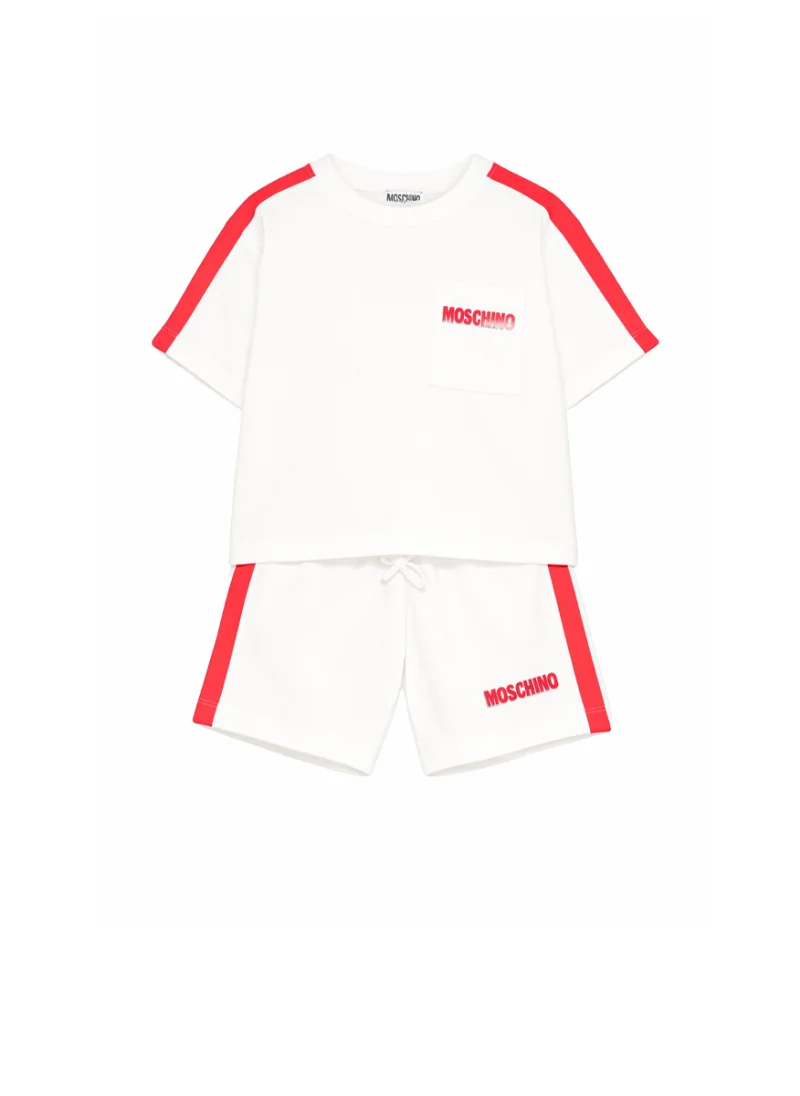 Комплект с контрастен кант Moschino Kids