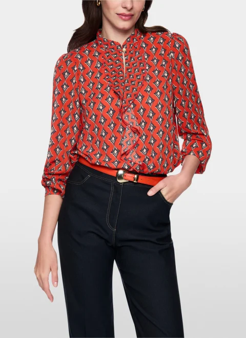Блуза с цялостен принт Marc Cain Collections — снимка 2
