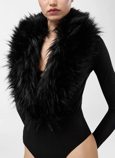 Боди с 'faux fur' детайл 'Skyla' The Andamane — снимка 2