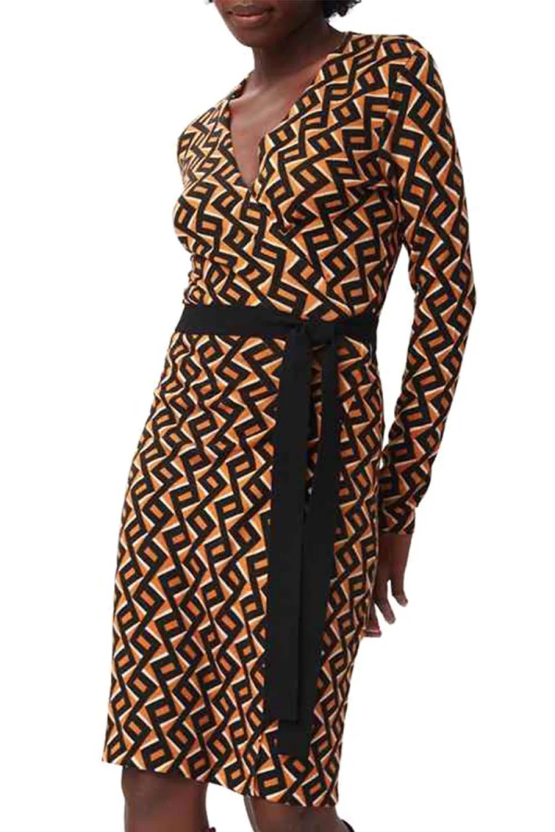 Рокли Luella Dress DVFDR3Q012ZZDCL B2405 zig zag small camel