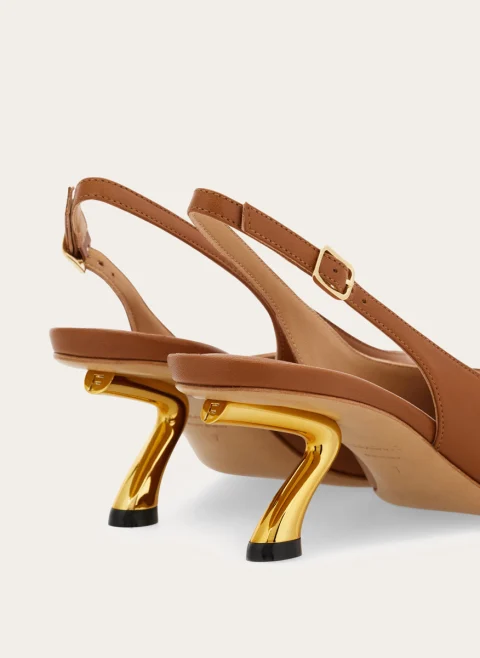 Обувки на ток от естествена кожа Ferragamo — снимка 5